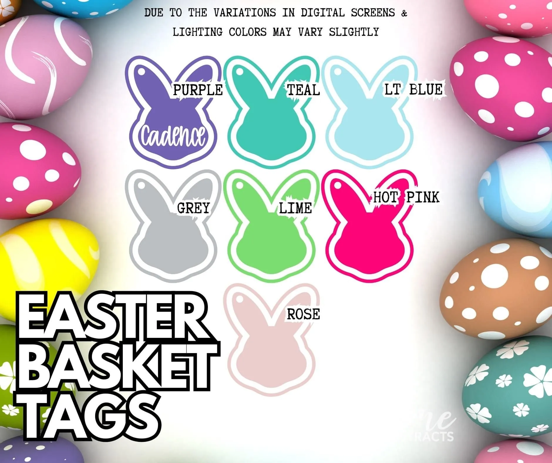 Easter Basket Bunny Tags