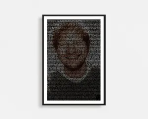 Ed Sheeran Typography Frame