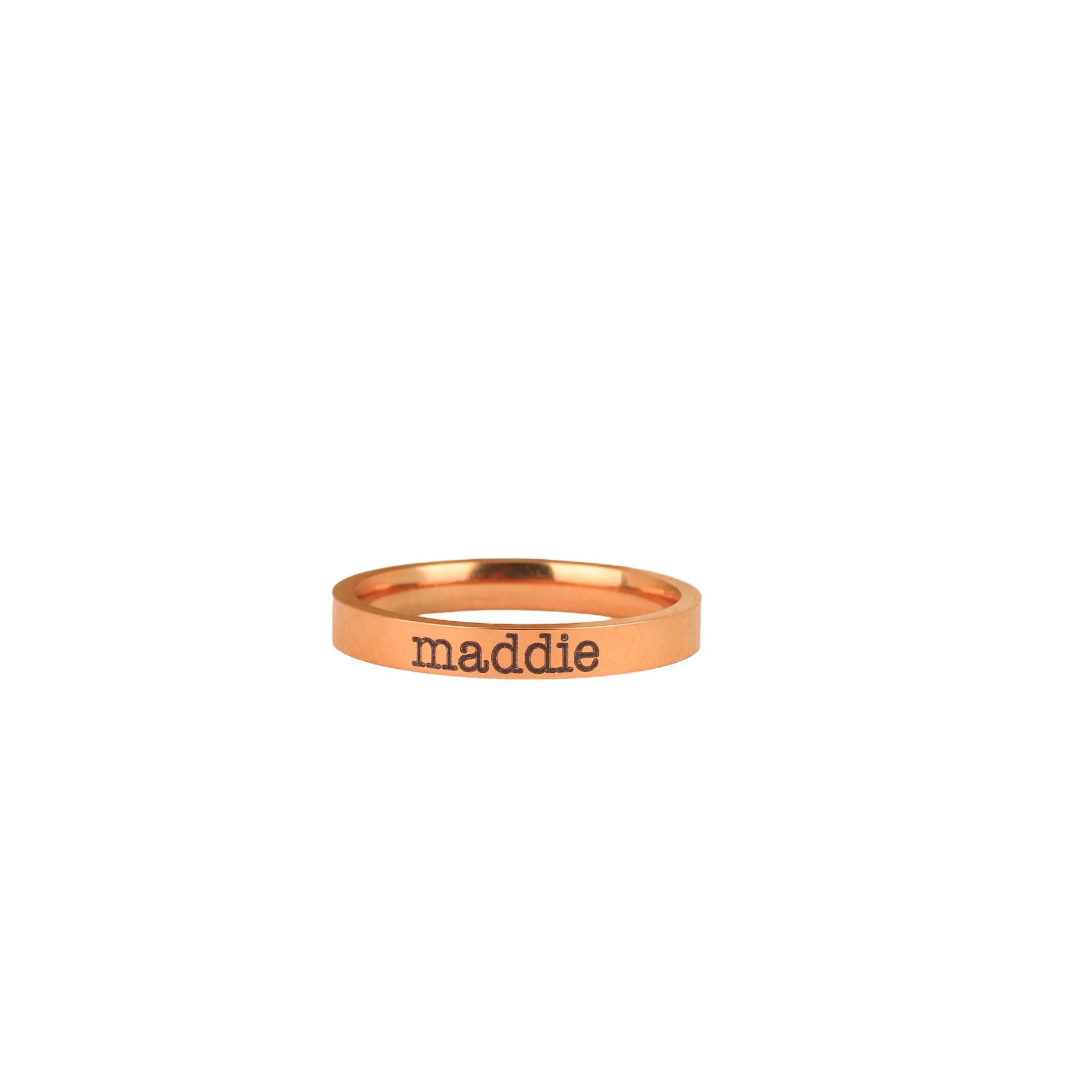 Engraved Stackable Name Ring | 3mm Band