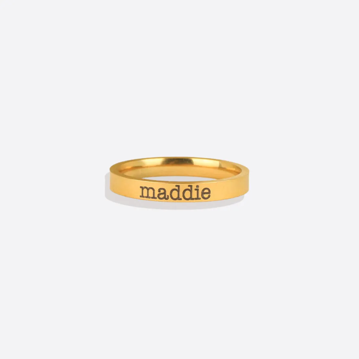 Engraved Stackable Name Ring | 3mm Band