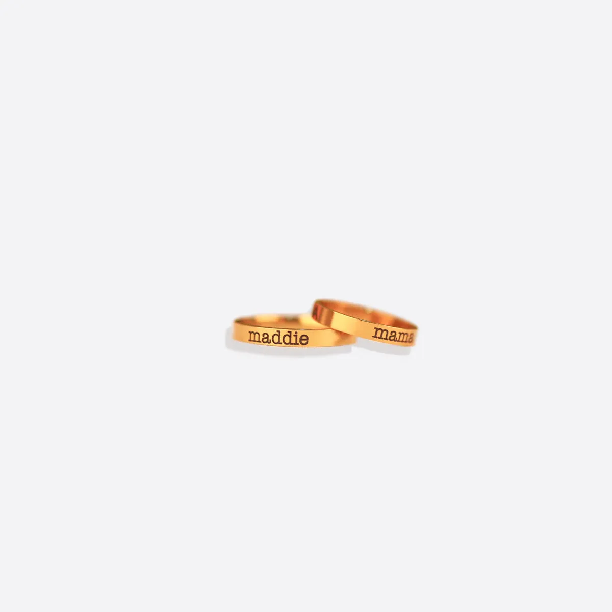 Engraved Stackable Name Ring | 3mm Band