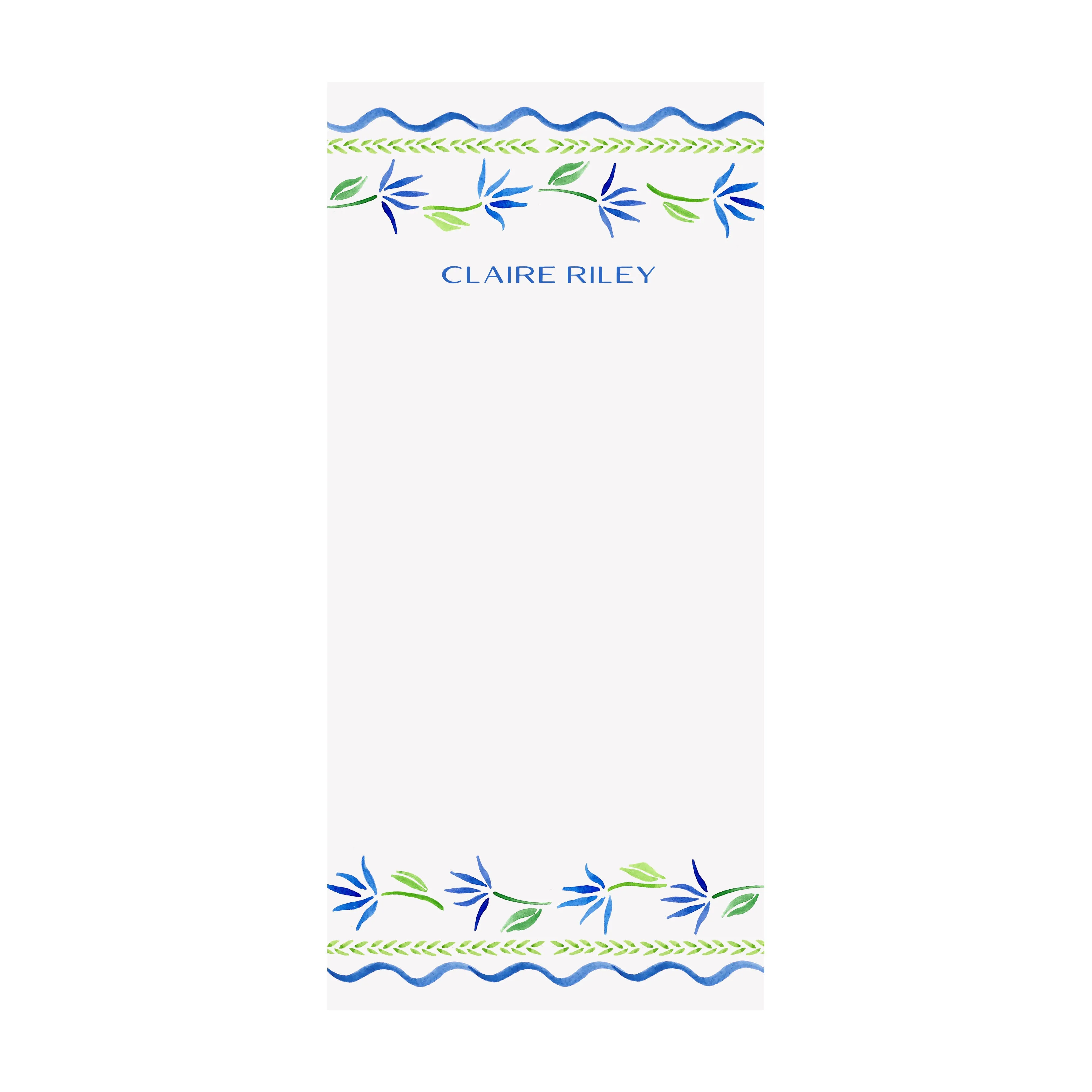 Floral Border Notepad- Personalized