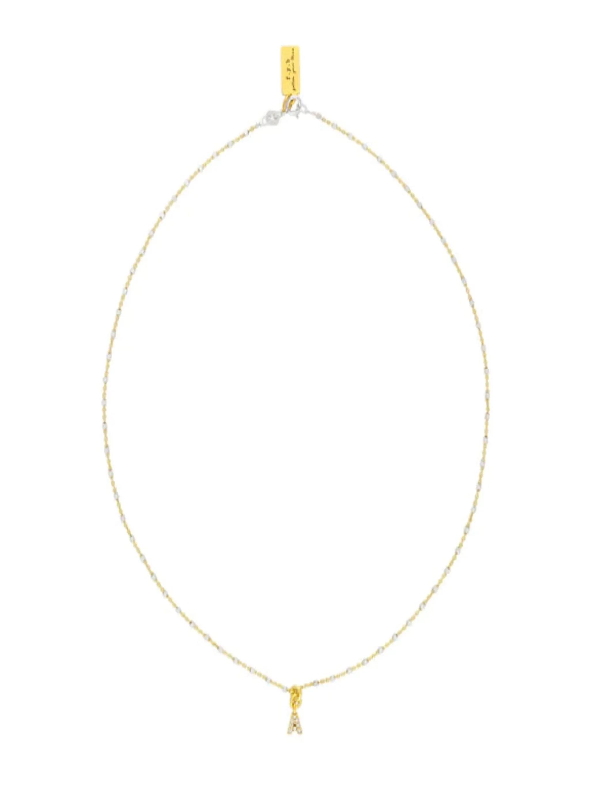 FYB Clear CZ Identity Necklace - Gold