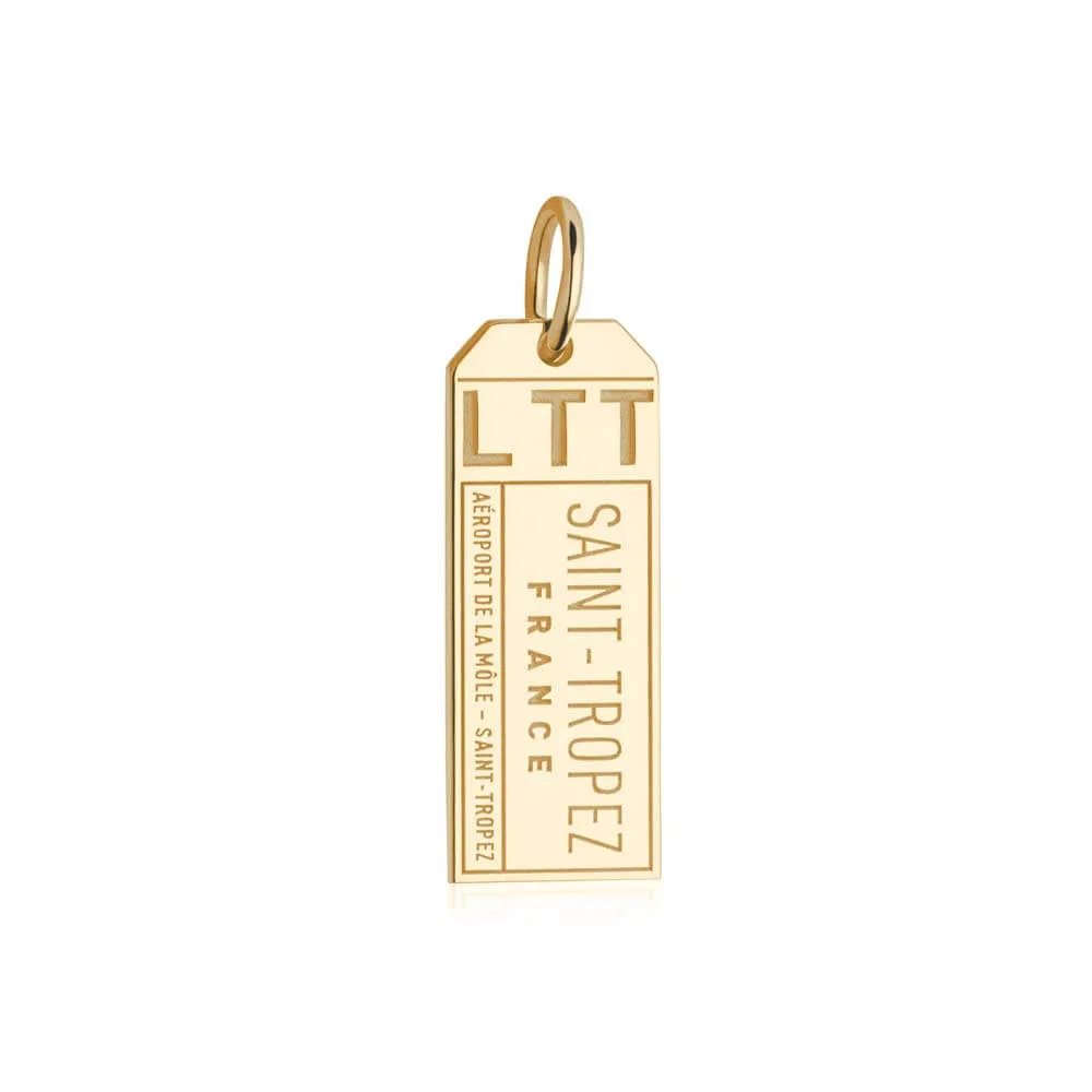 Gold Vermeil France Charm, LTT Saint Tropez Luggage Tag