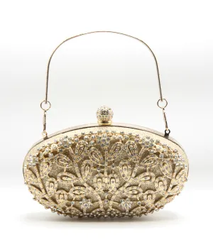 Golden Latest Stylo Bridal Clutch For Women 5002