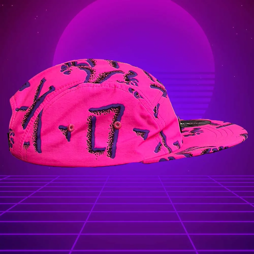 Hot Pink Gecko Petro 5 Panel Hat