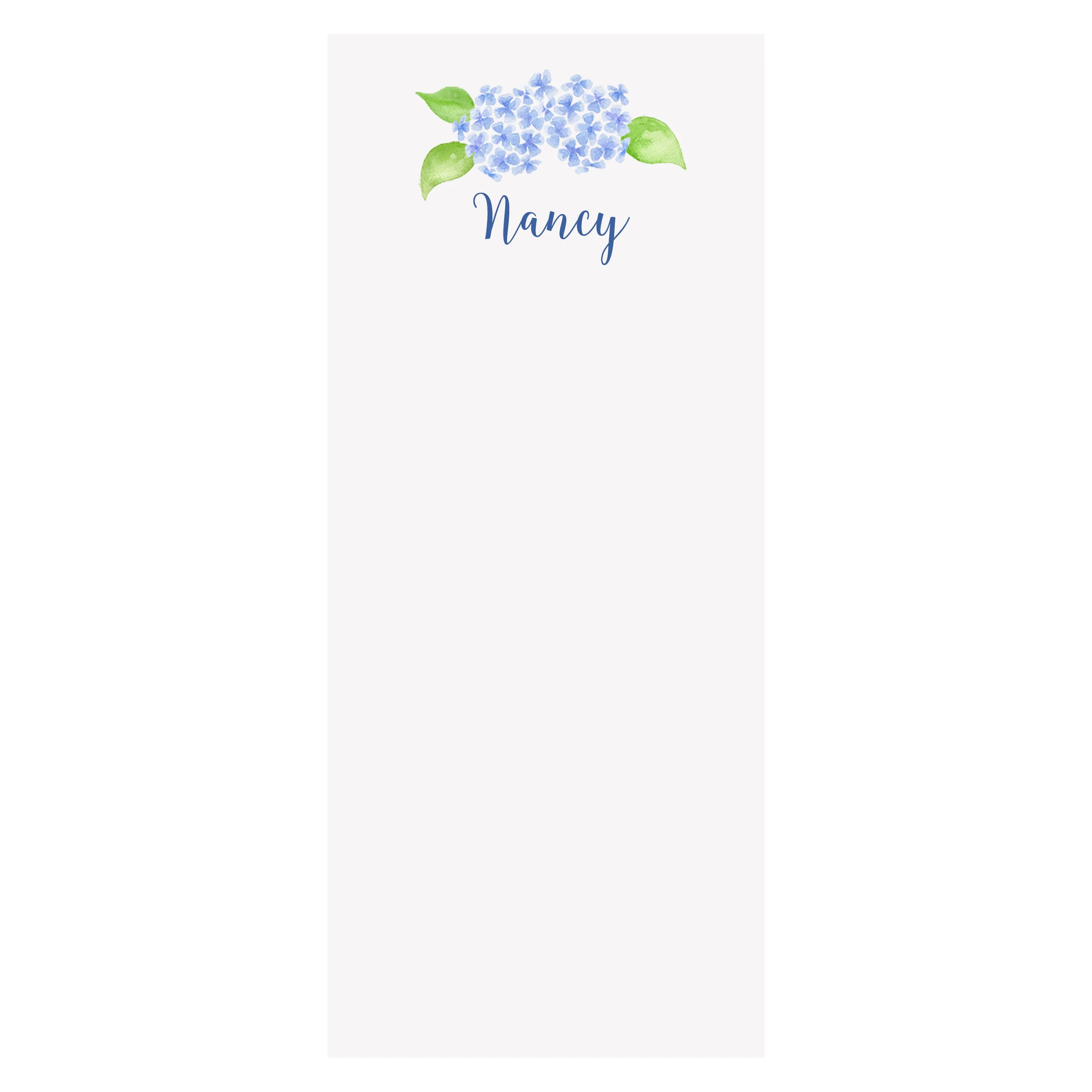 Hydrangea Notepad- Personalized