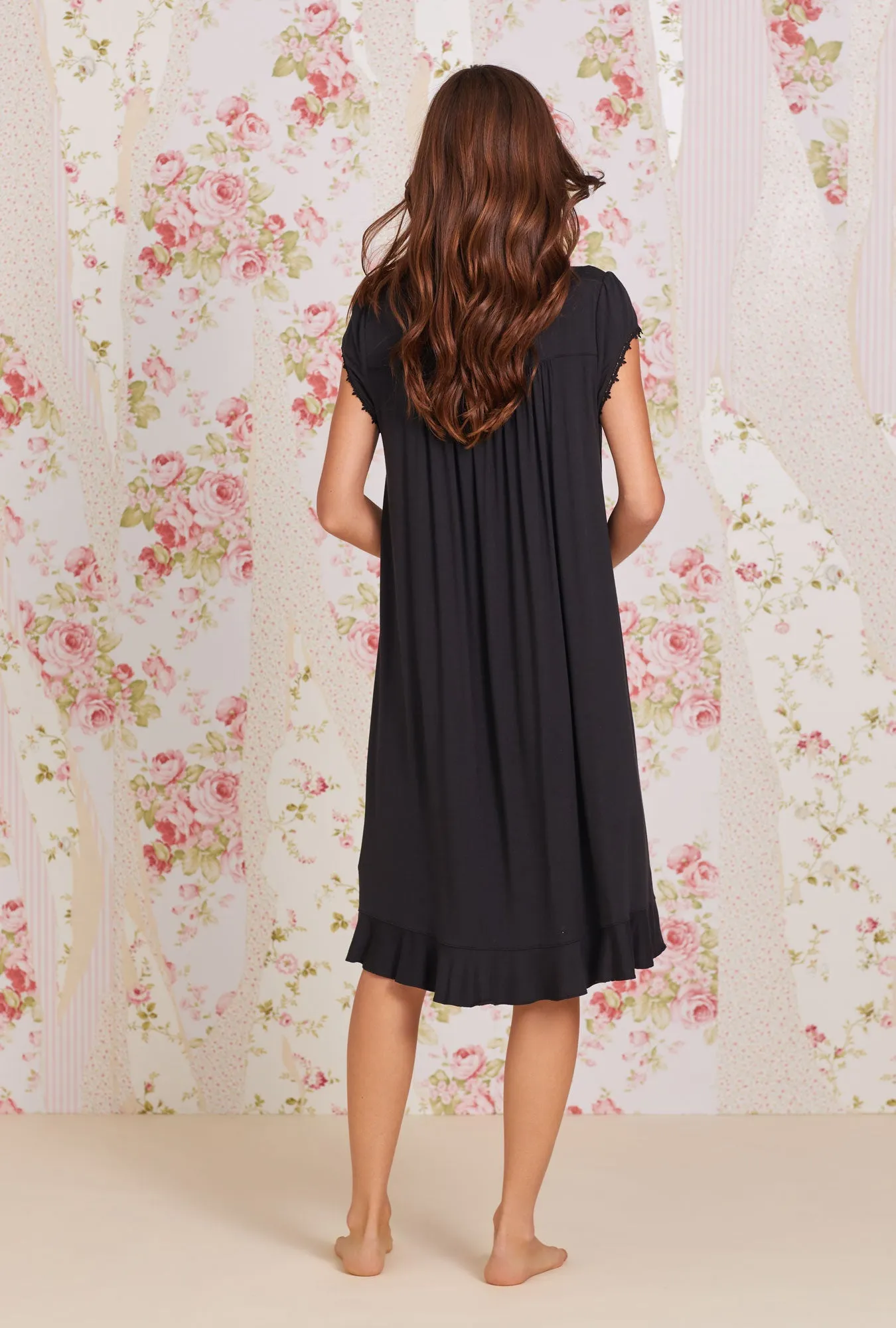 Iconic Black Tencel™ Modal Waltz Nightgown