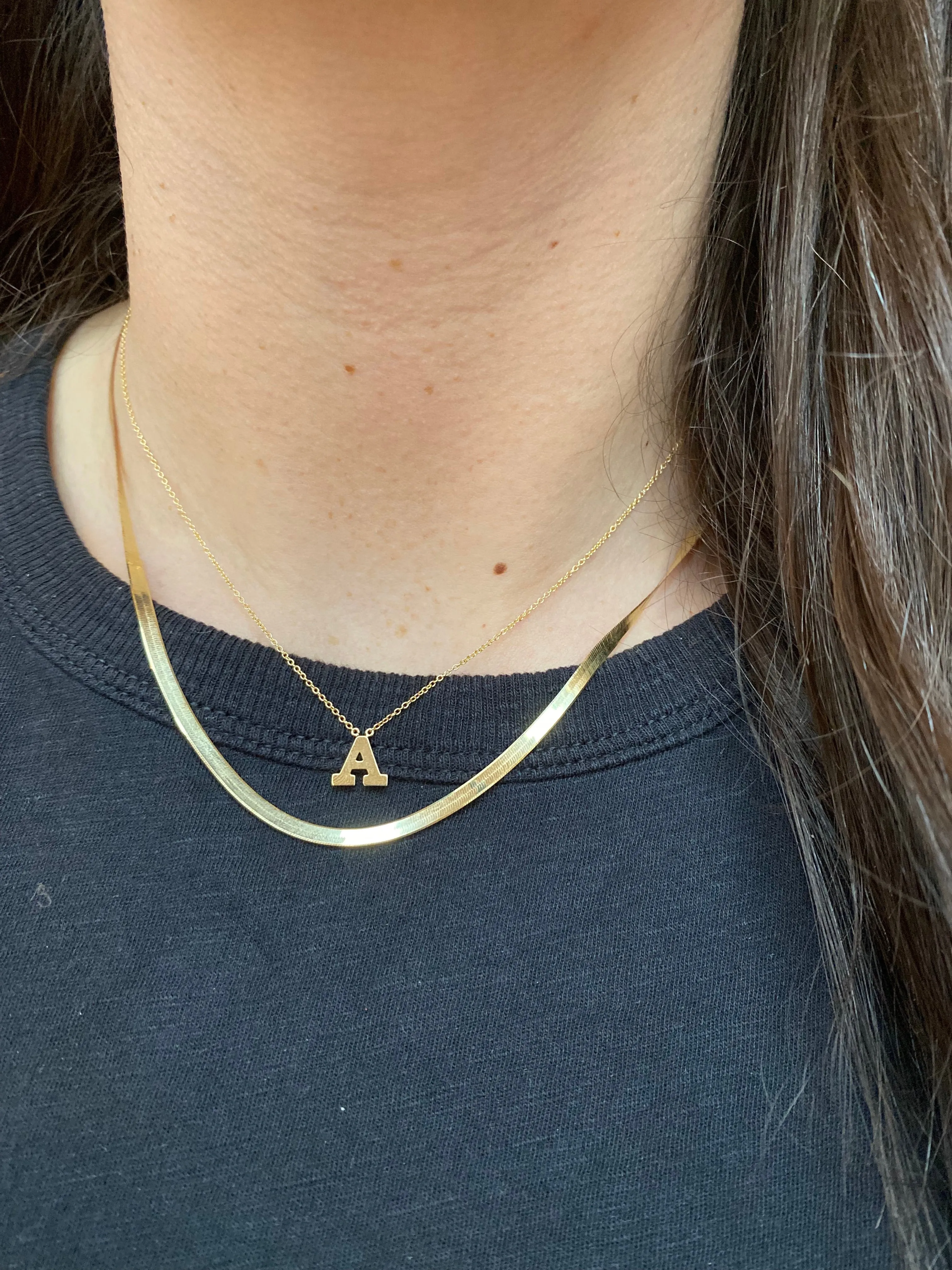 Large Initial Necklace