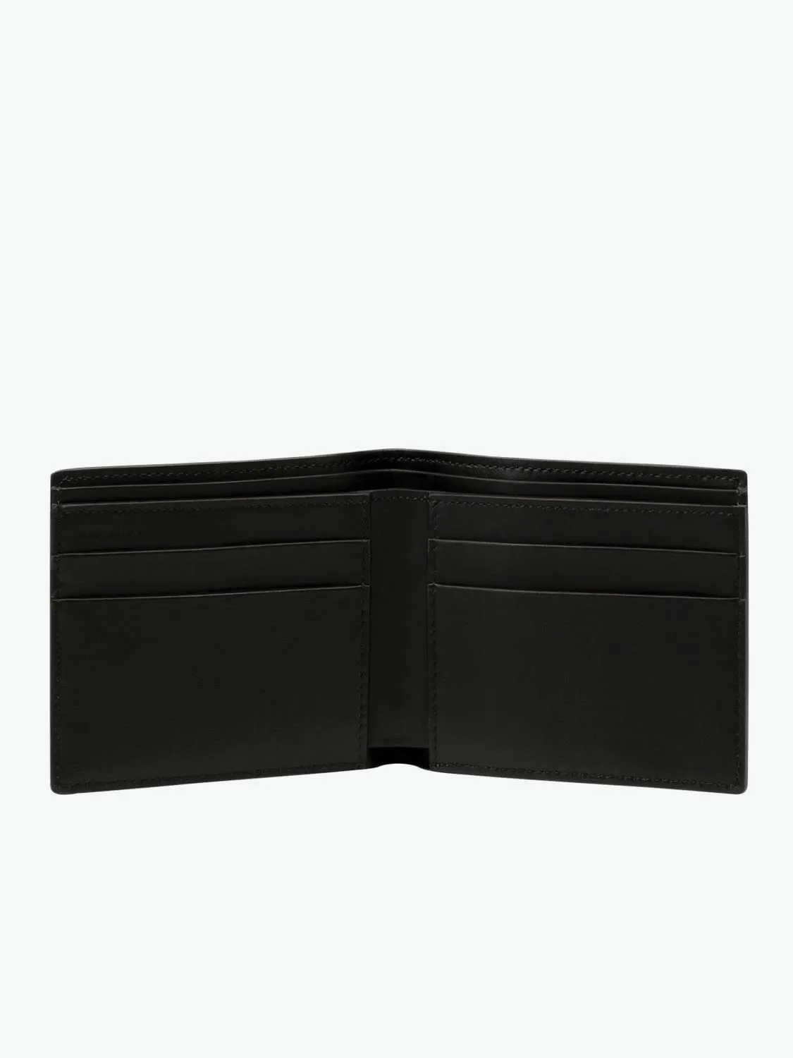 Leather Slim Wallet Navy