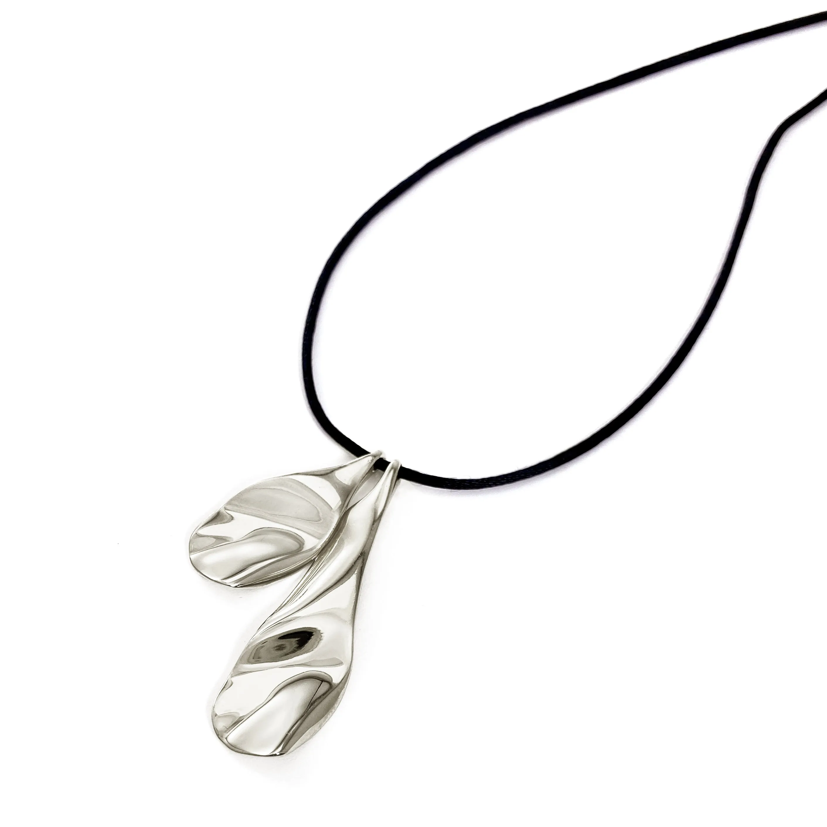 Margot Tie Necklace - Silver