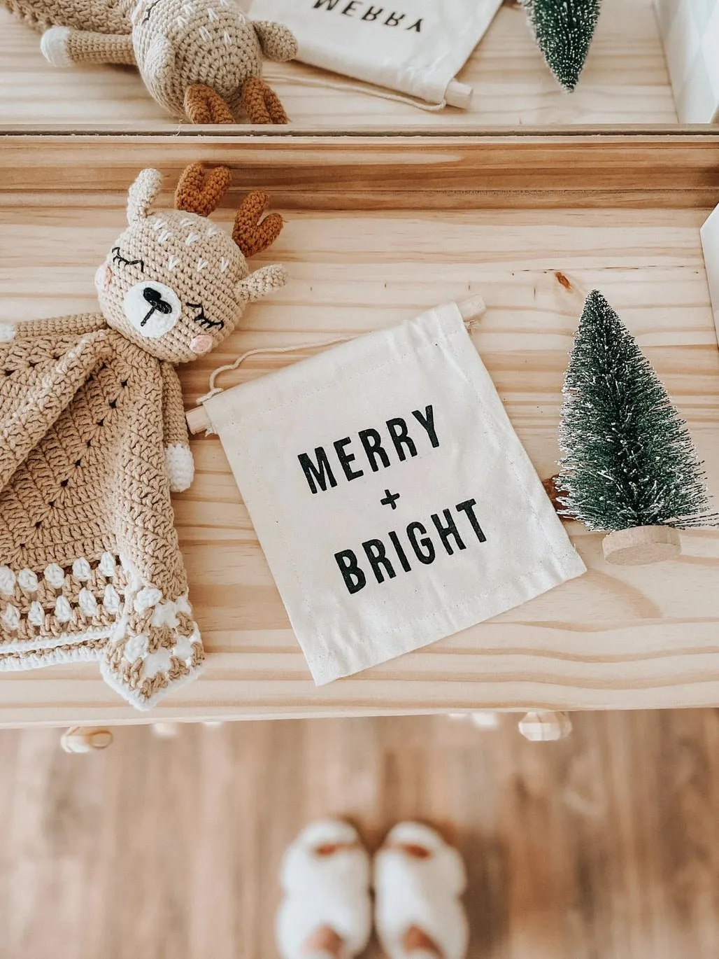 Merry   Bright Hang Sign by Imani Collective