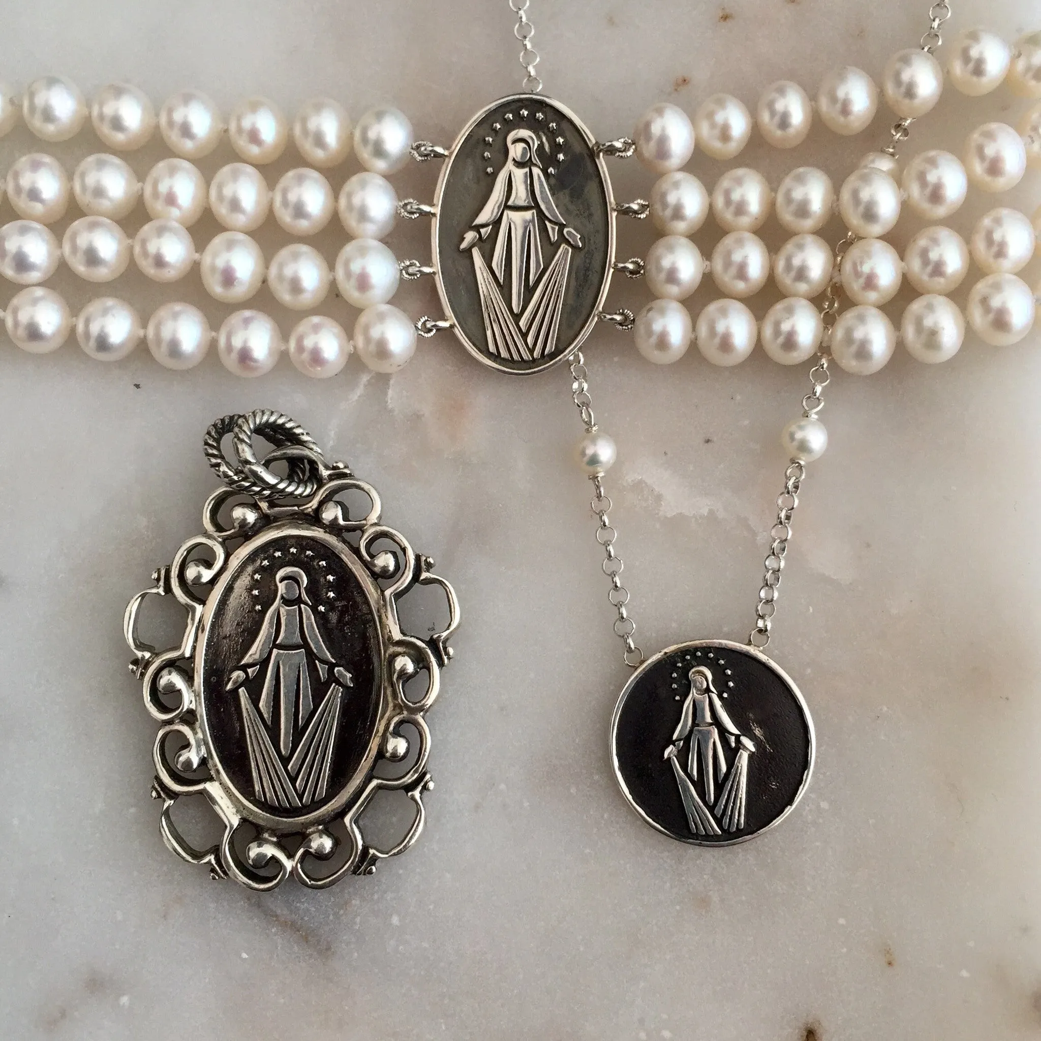 Miraculous Medal Pendant Necklace