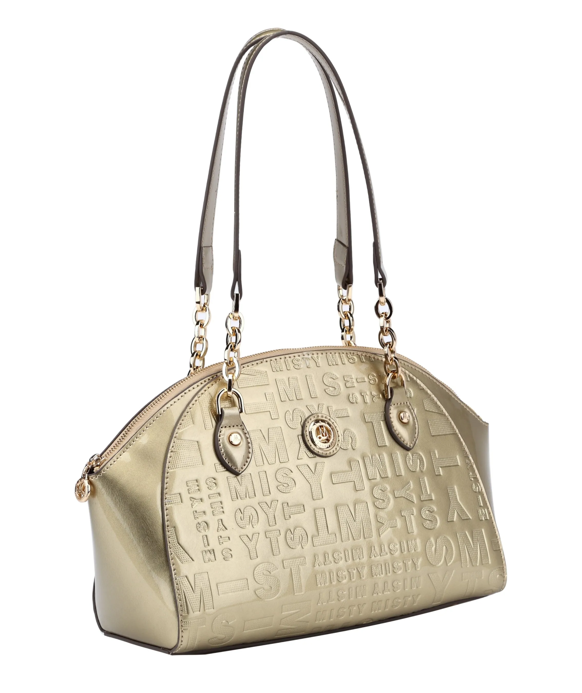 Misty Metallic Shine Leather Bag - Made in Italy