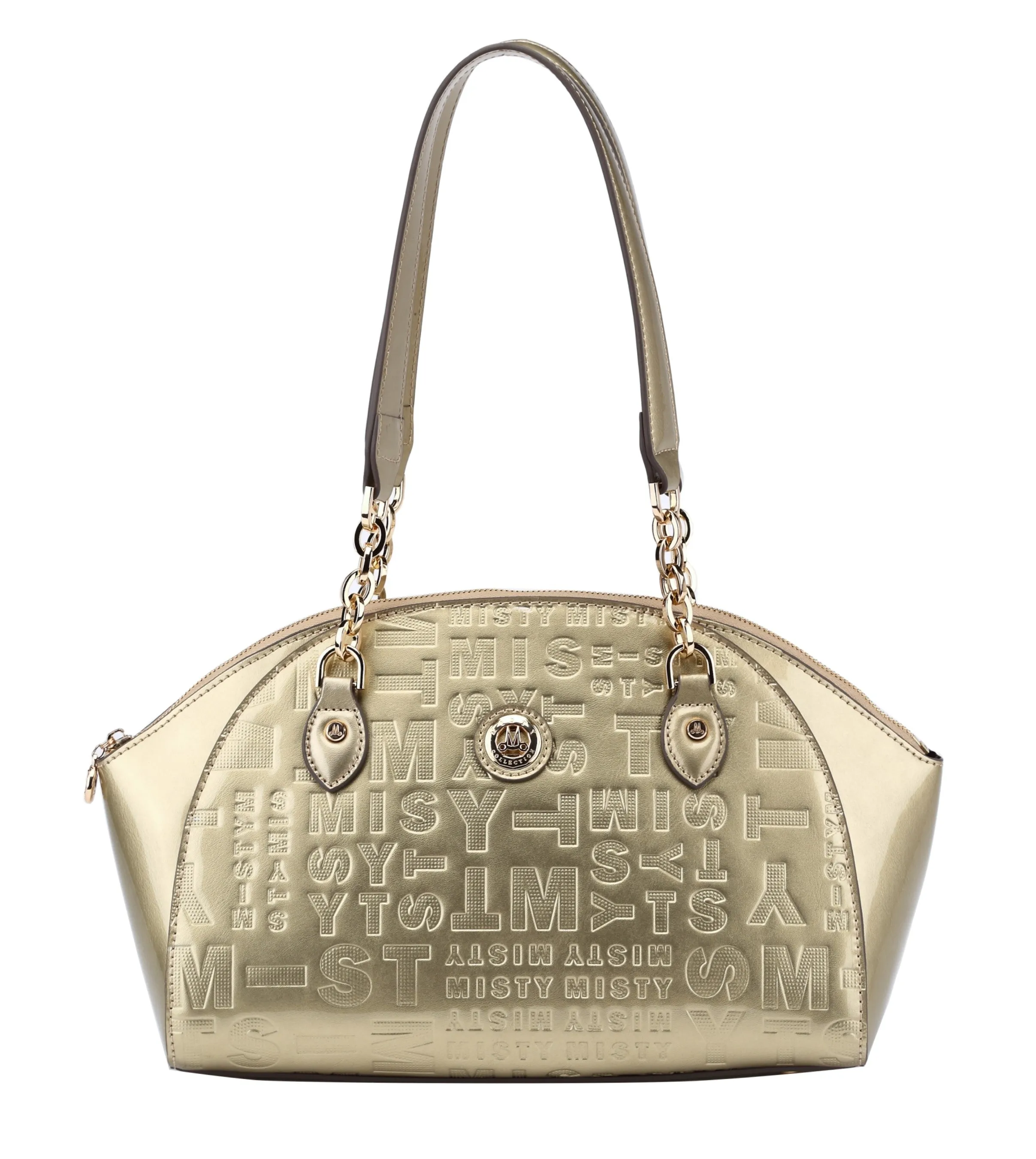 Misty Metallic Shine Leather Bag - Made in Italy