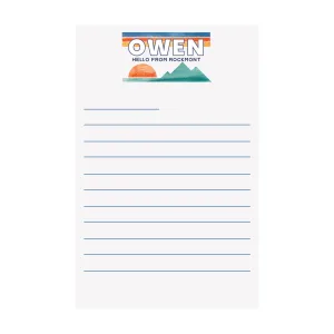 Mountain Sunset Camp Paper- Blue/Orange