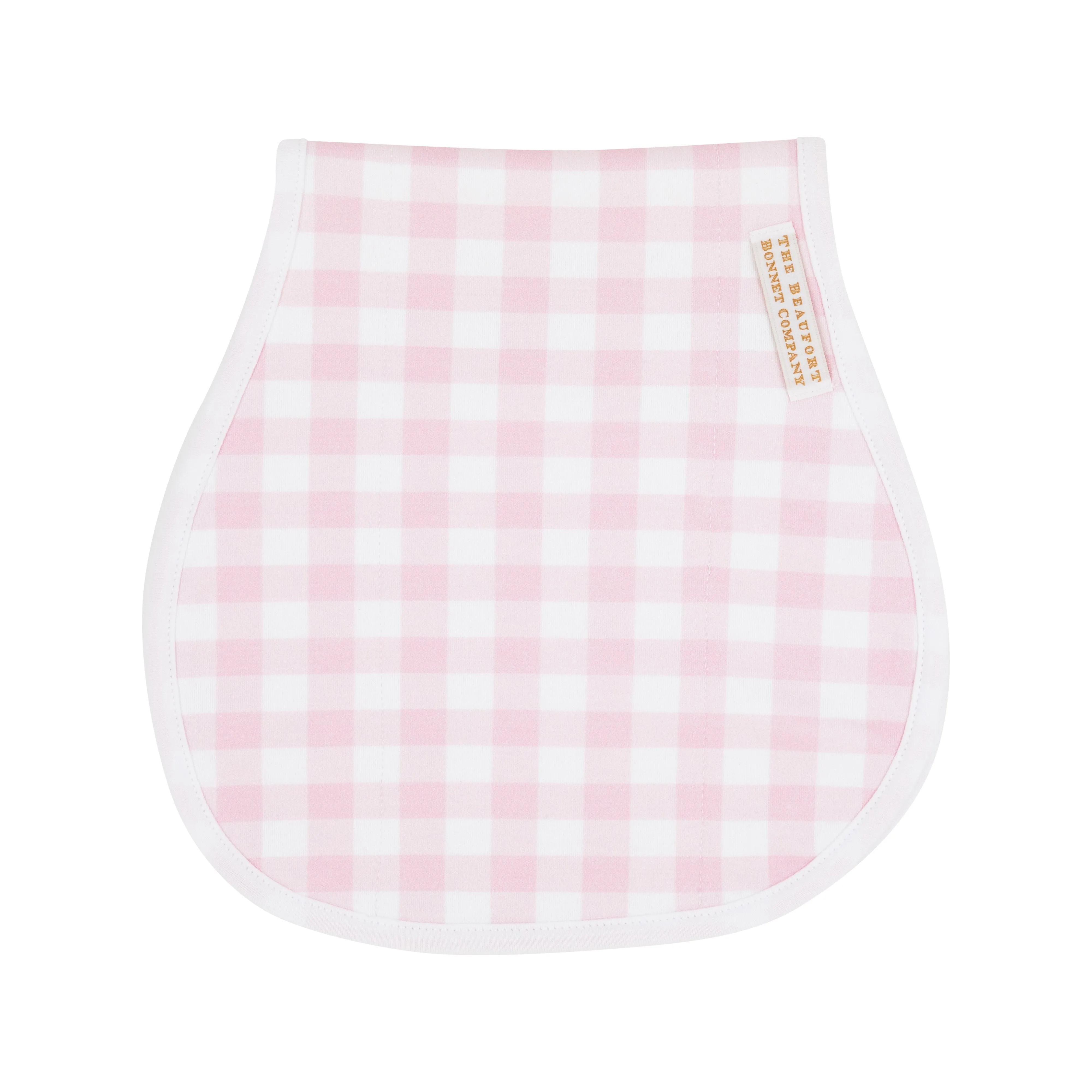 Oopsie Daisy Burp Cloth - Palm Beach Pink Gingham with Worth Avenue White