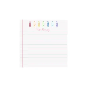 Paperclips Notepad- Personalized