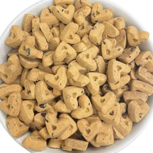 Peanut Butter & Carob Cookie Hearts - 10lb Bulk