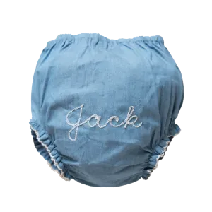 Personalized Chambray Baby Bloomers