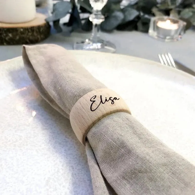 Personalized Wooden Napkin Ring