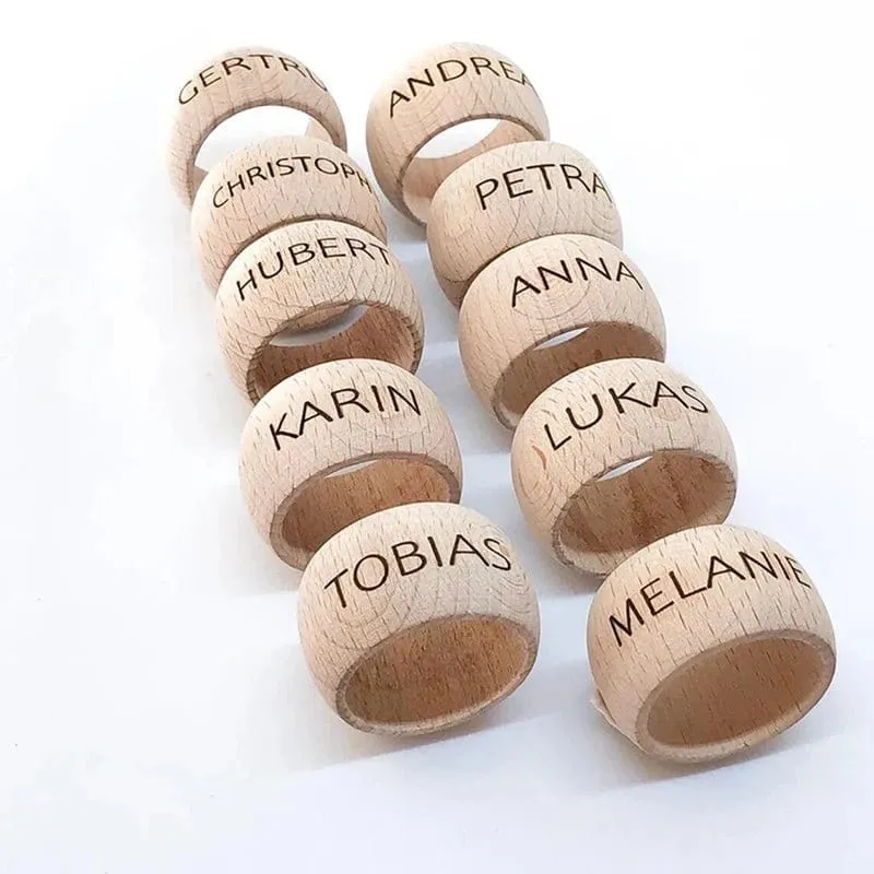 Personalized Wooden Napkin Ring