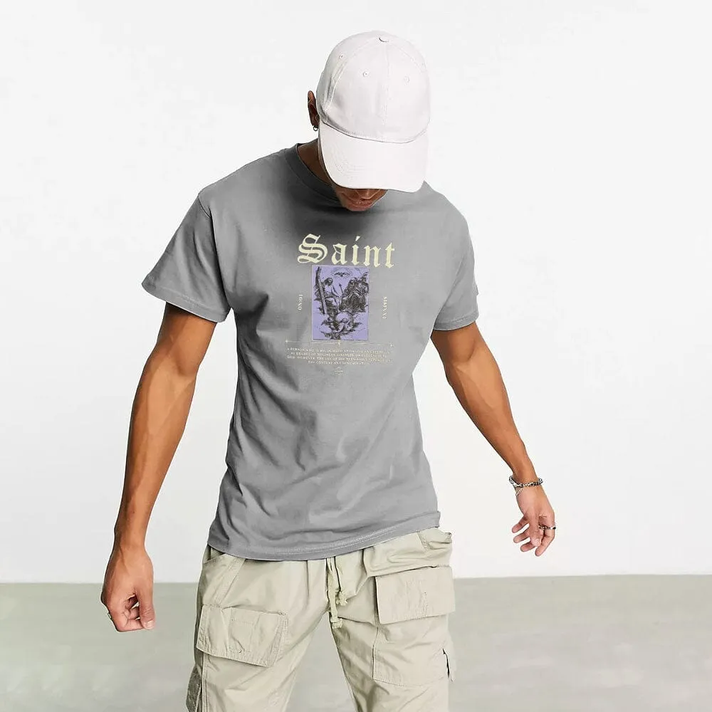 Polo Republica Men's Saint Printed Crew Neck Tee Shirt