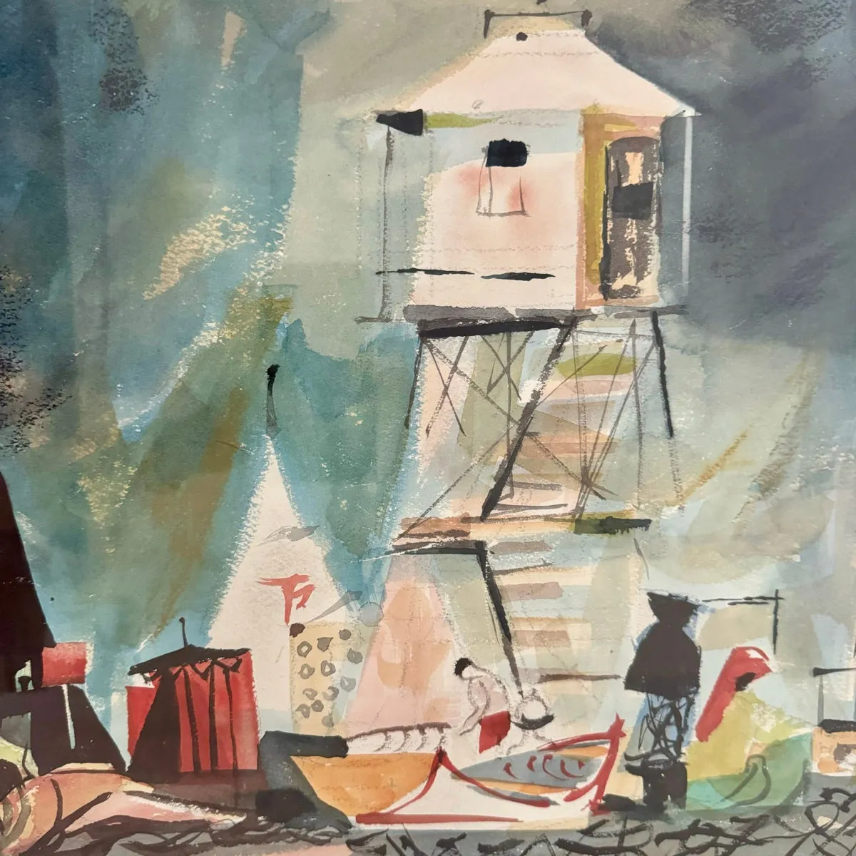 "At the Beach" Painting