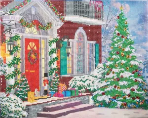 "Christmas House" Crystal Art Kit 40x50cm