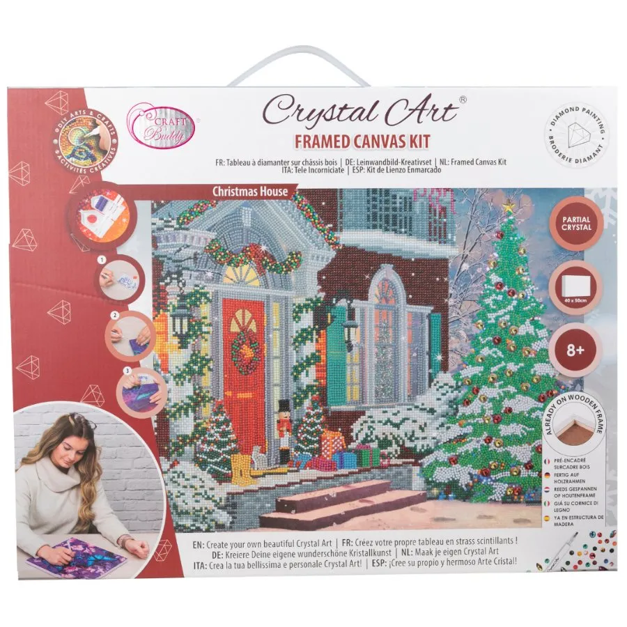 "Christmas House" Crystal Art Kit 40x50cm