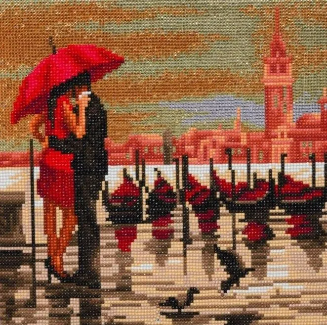 "Meet Me In Venice" Crystal Art Kit 30x30cm