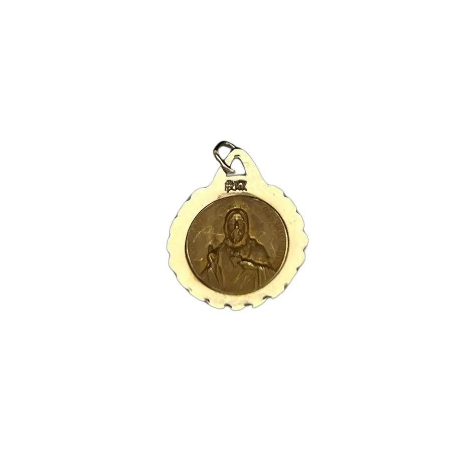 Round Scalloped Scapular Medal