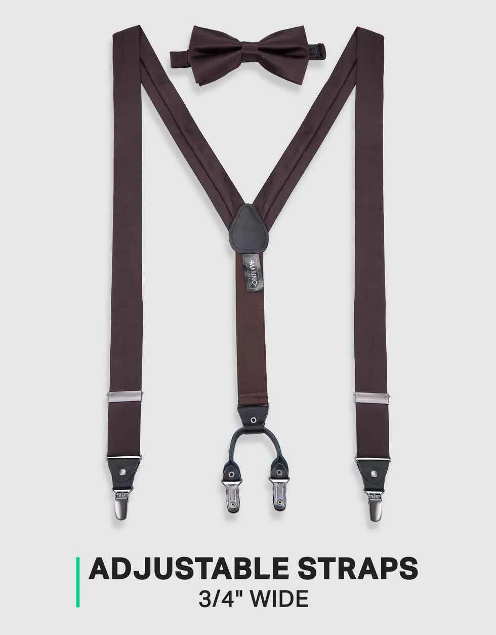 Satin Strap Suspenders Bow Tie Set