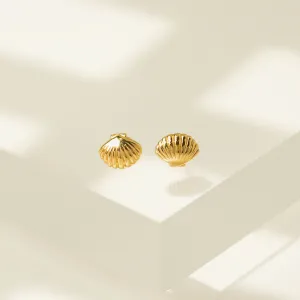 Shell Charm Stud Earrings