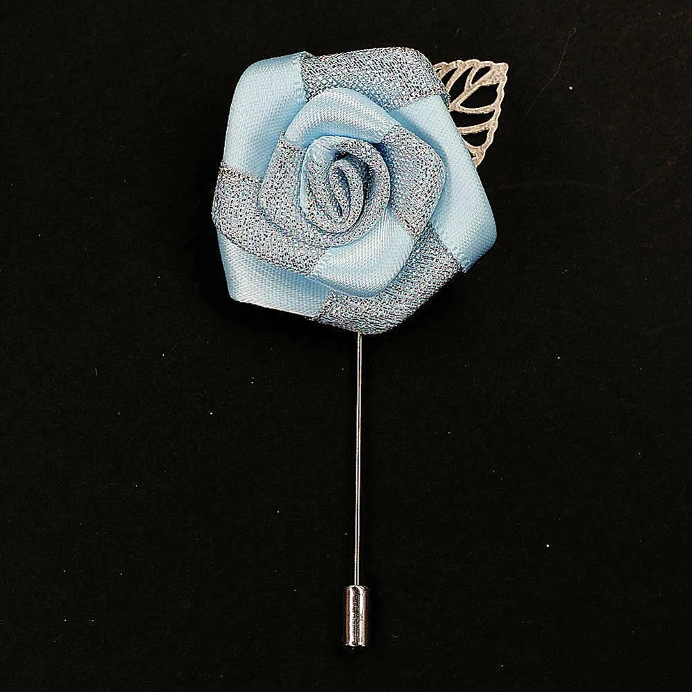 Silver Rose Lapel Pin