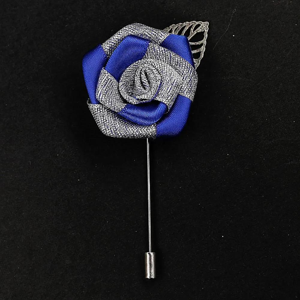 Silver Rose Lapel Pin