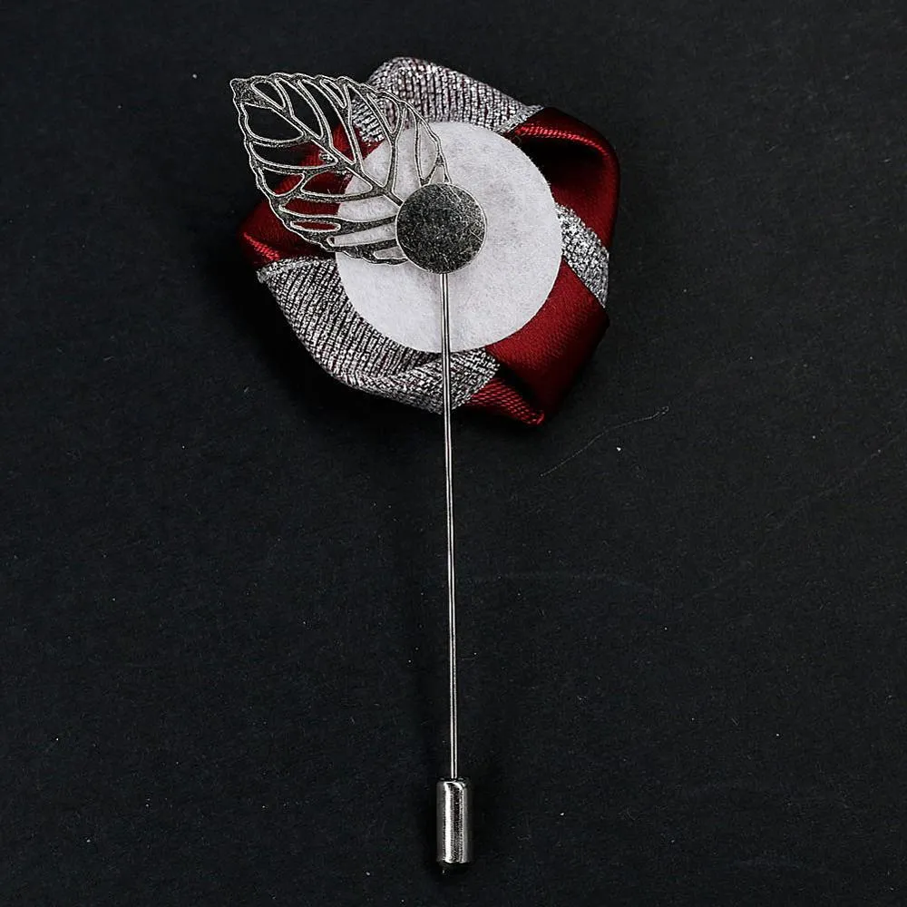 Silver Rose Lapel Pin