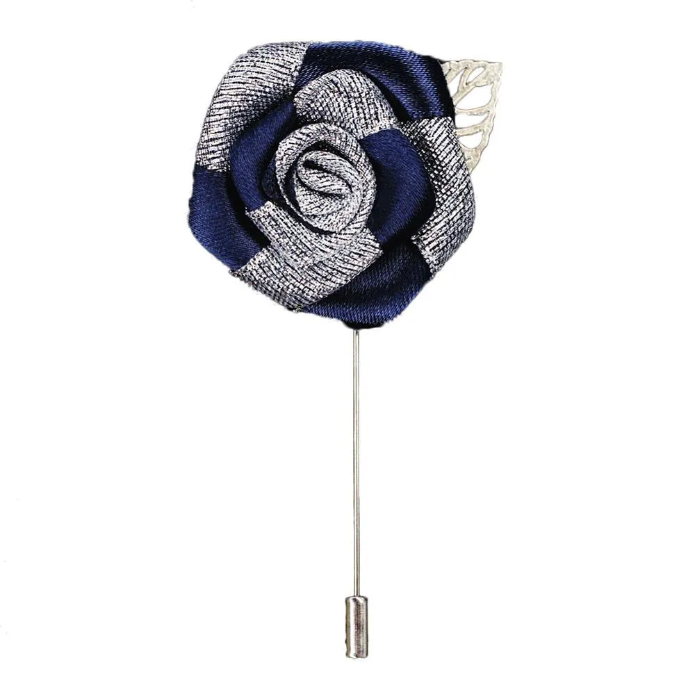 Silver Rose Lapel Pin