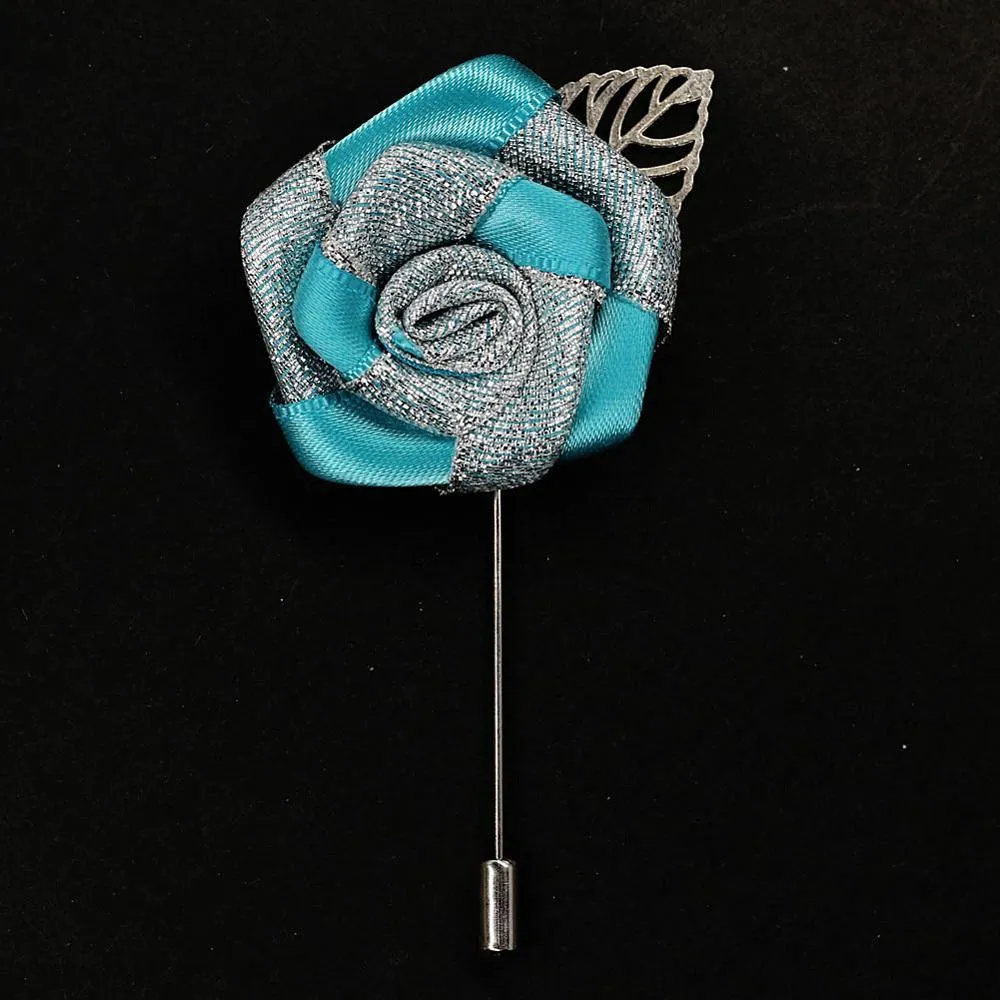 Silver Rose Lapel Pin