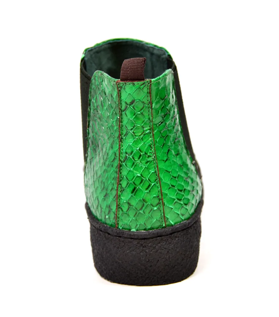 Soho Green Snake Skin Leather