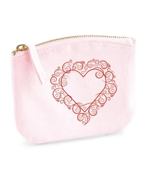 Swirly Framed Heart Organic Purse