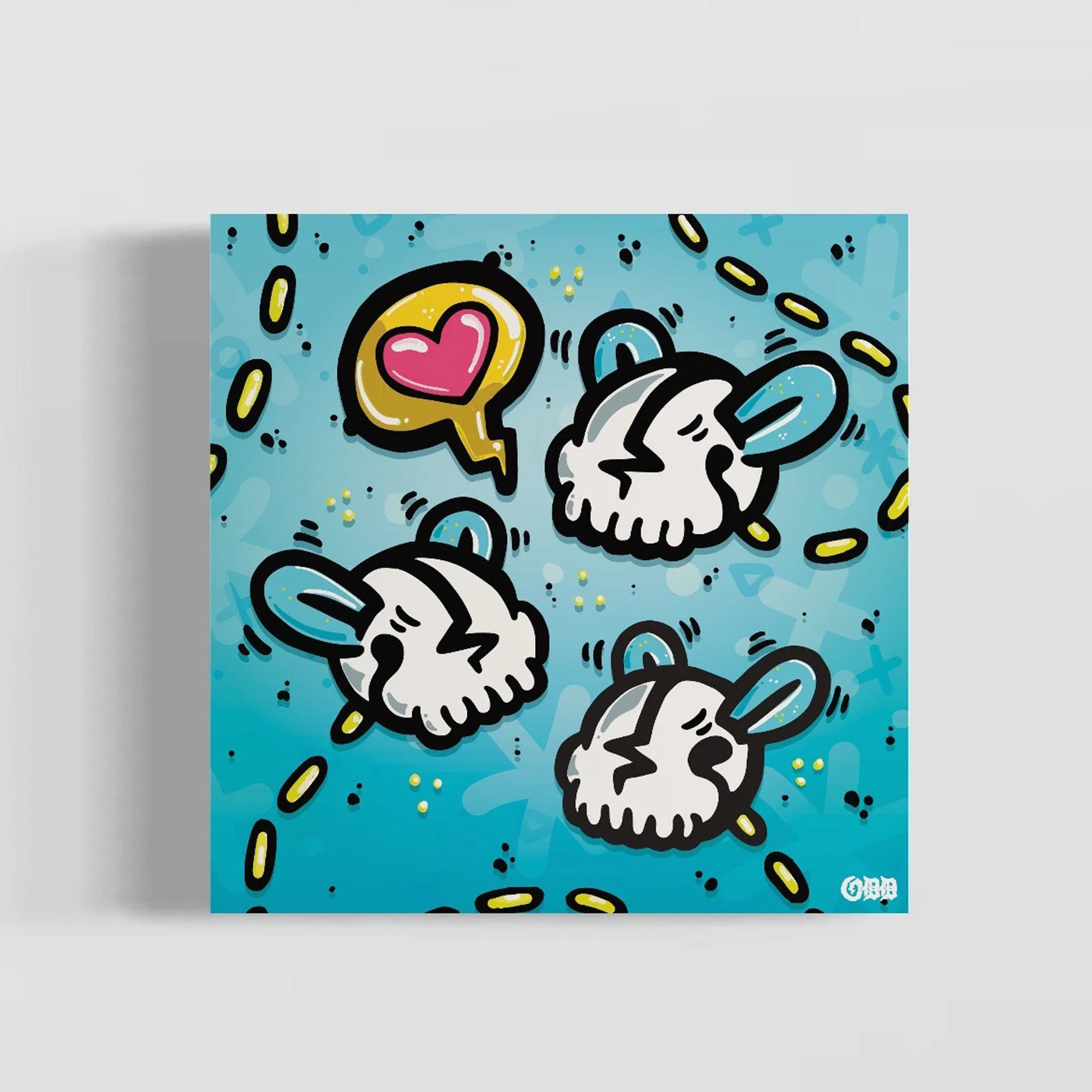 The Fooligans 'Blue' Limited Release 12x12 Single Canvas Print by OddGrass x IamRetro