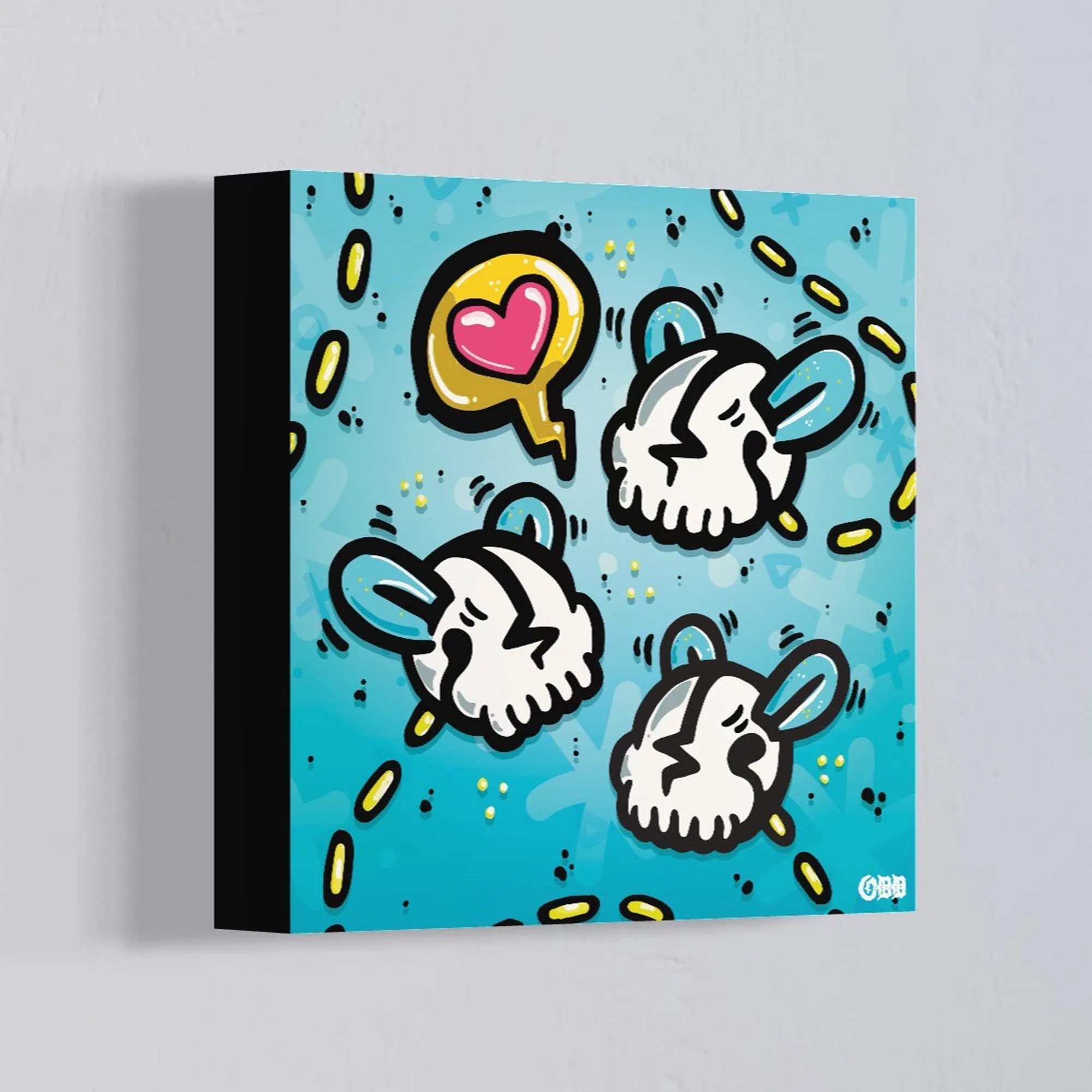 The Fooligans 'Blue' Limited Release 12x12 Single Canvas Print by OddGrass x IamRetro