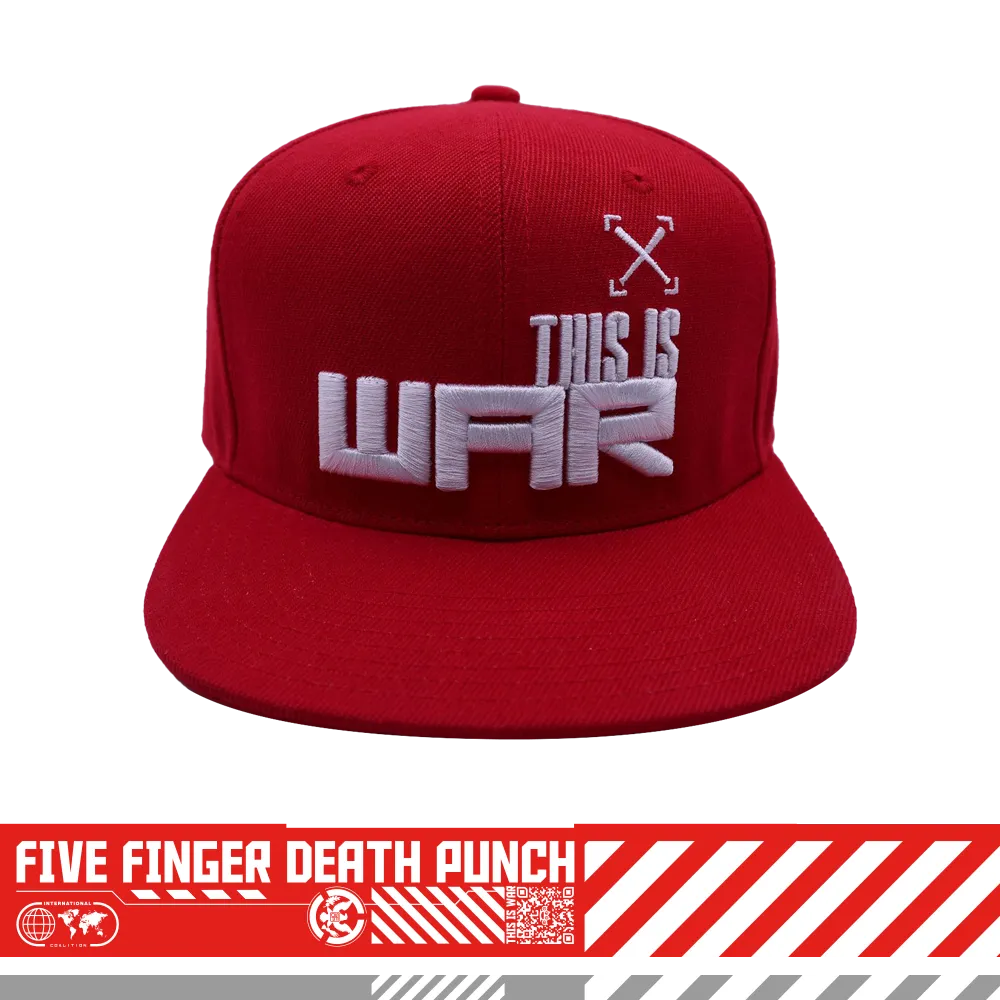 This Is War Snapback Hat Red