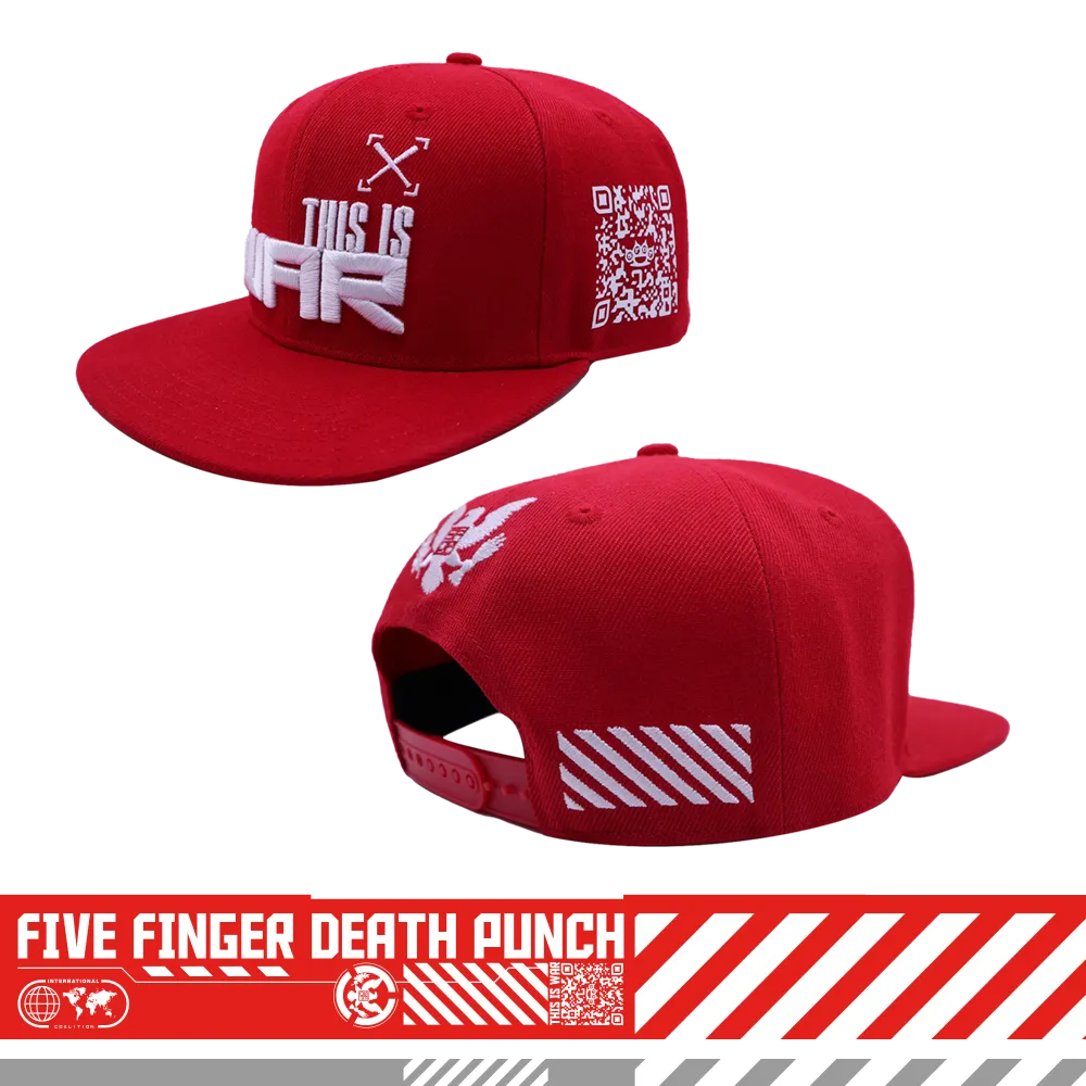 This Is War Snapback Hat Red