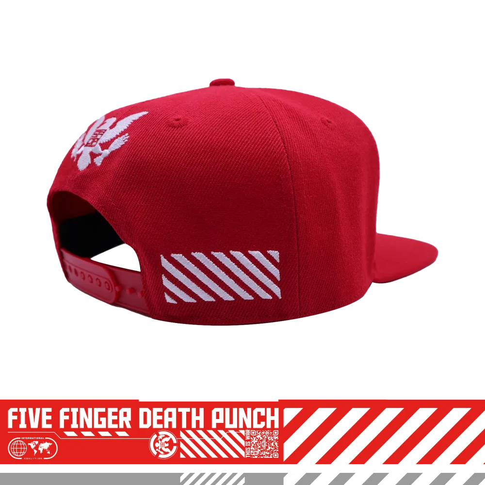 This Is War Snapback Hat Red