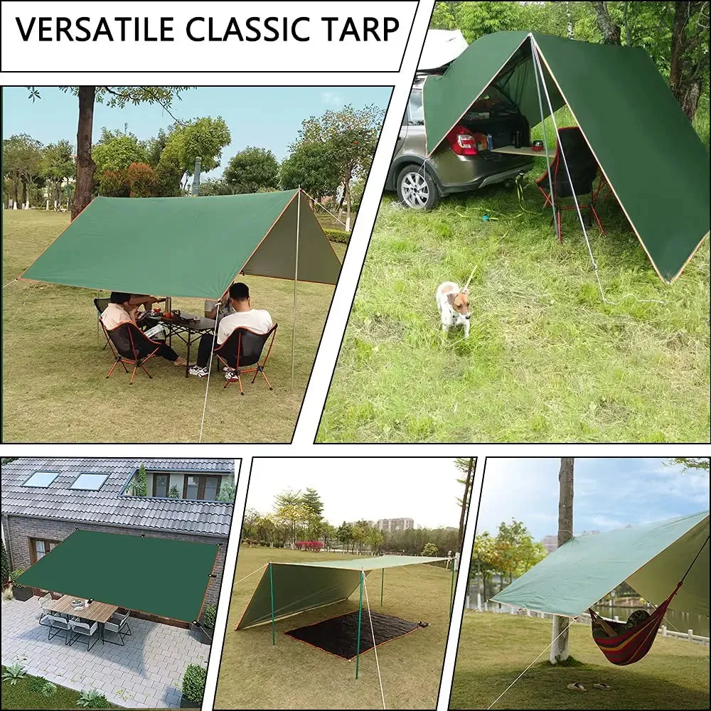 Top Lander Coastal Haven: Waterproof Tarp Tent and Outdoor Sun Shelter for Camping and Beach Adventures