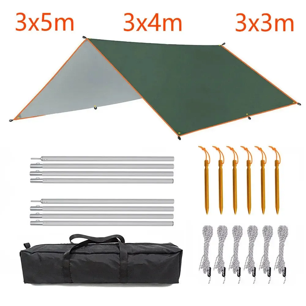 Top Lander Coastal Haven: Waterproof Tarp Tent and Outdoor Sun Shelter for Camping and Beach Adventures