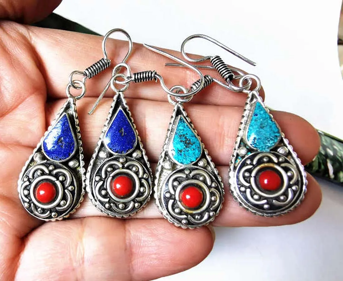 Turquoise Handmade Tear Drop Earrings