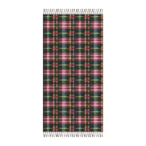 Vampire Art Grunge Scottish Tartan Boho Beach Cloth Towel